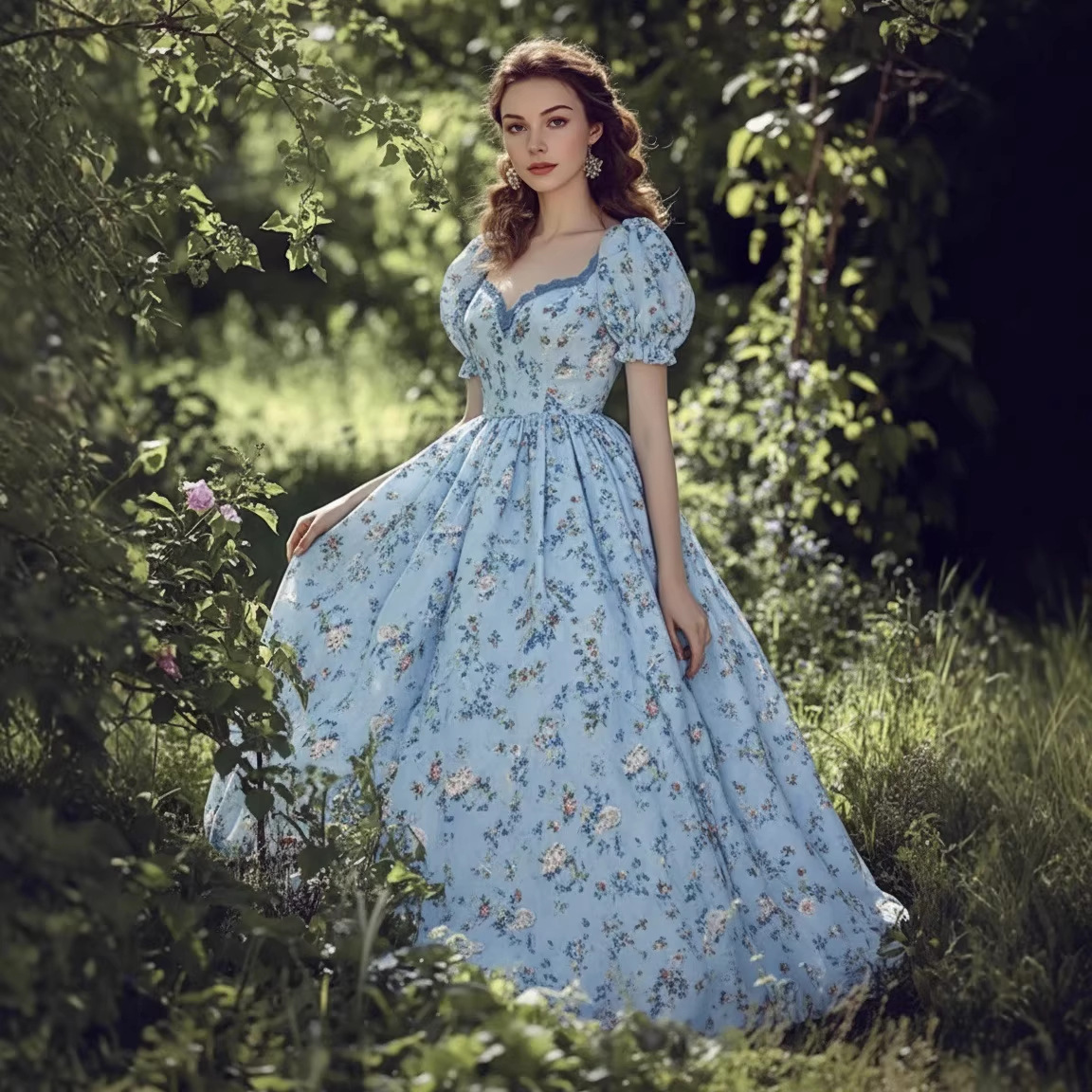 Womens Bohemian Casual V-Neck Short-Sleeve Dress - Image 6