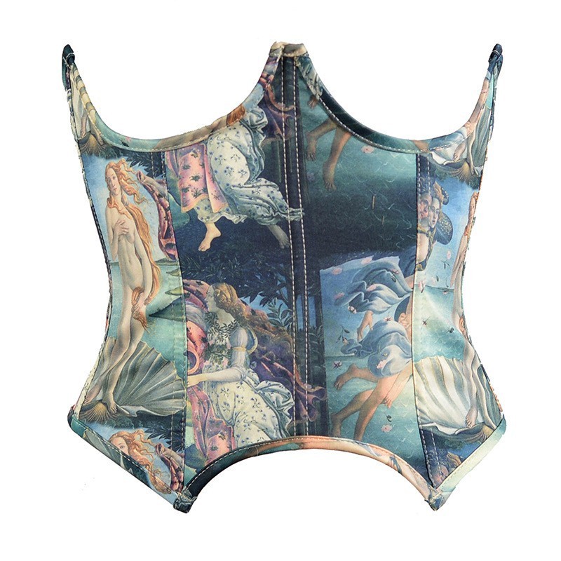 Womens Oil-Painted Fishbone Style Corset Belt - Image 4