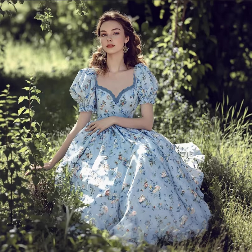 Womens Bohemian Casual V-Neck Short-Sleeve Dress - Image 4