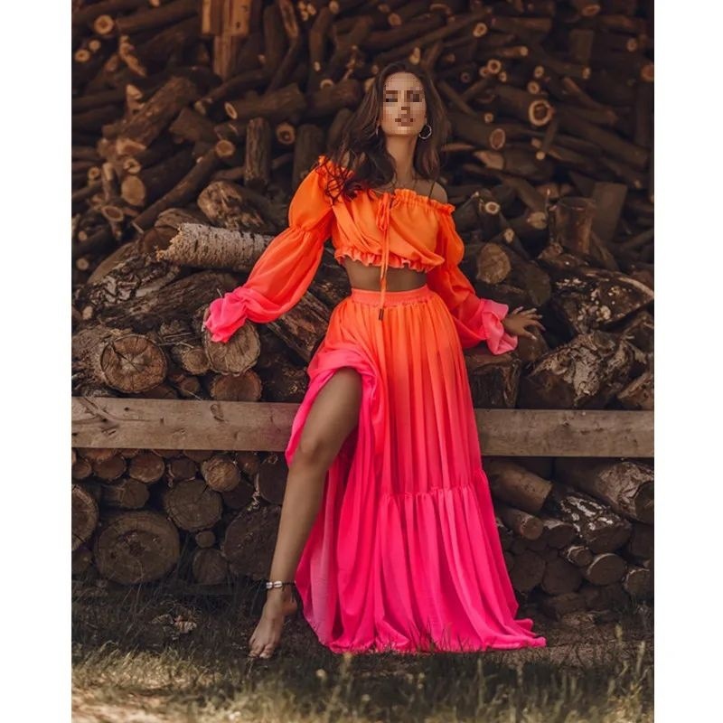 Womens Sexy Sheer Top And Skirt Set - Image 3