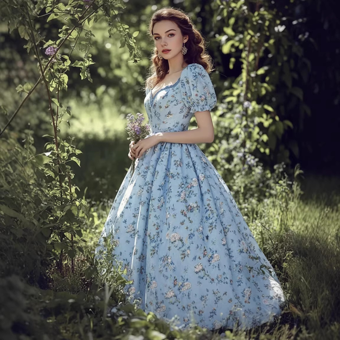 Womens Bohemian Casual V-Neck Short-Sleeve Dress - Image 5